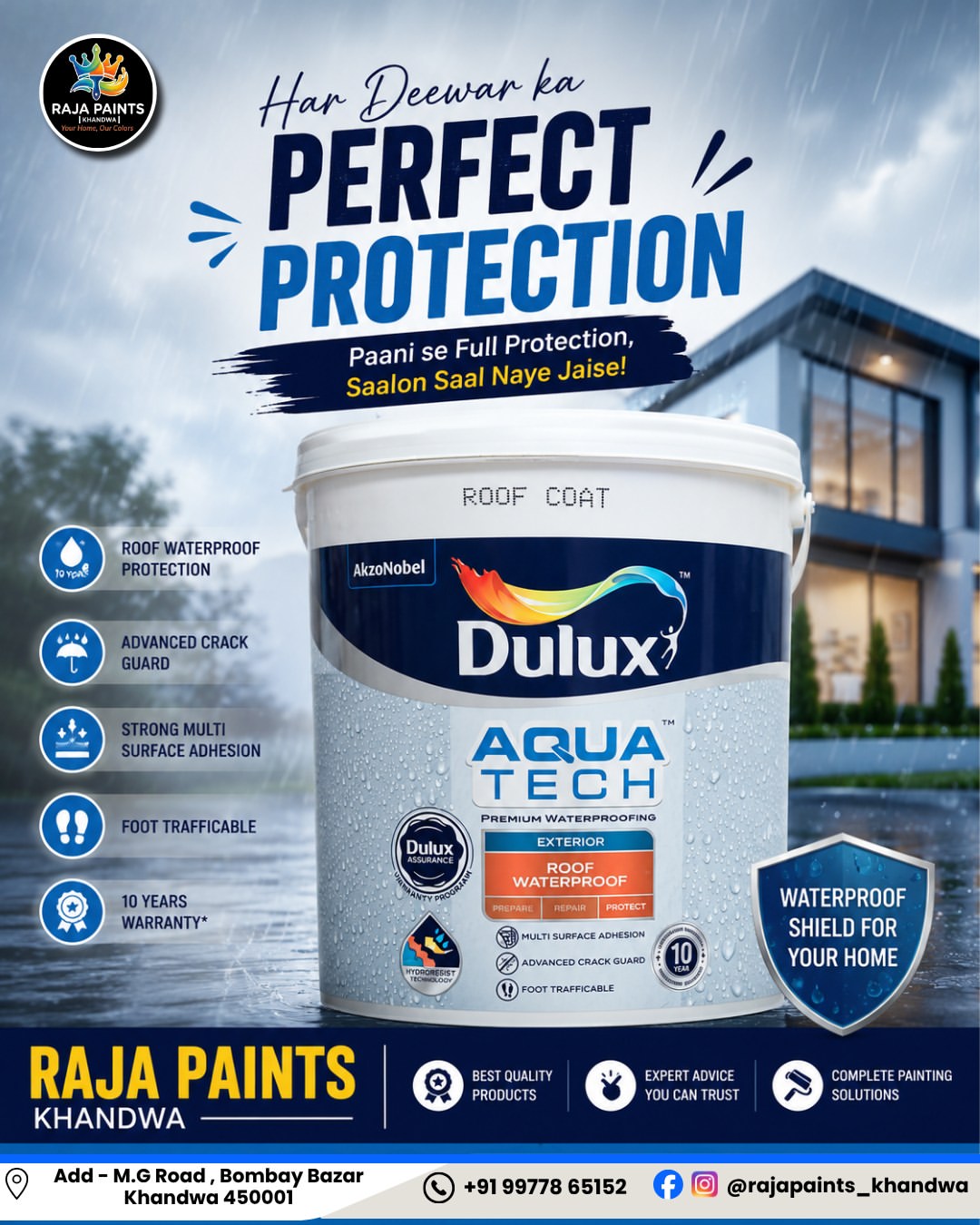 Dulux Aqua Tech Roof Waterprof Solution